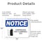 Signmission Compressed Non-Flammable Gas OSHA Notice Sign, Aluminum, 14in W x 10in L, 2PK OS-2PACK-NS-A-1014-L-10758 - alternate 2